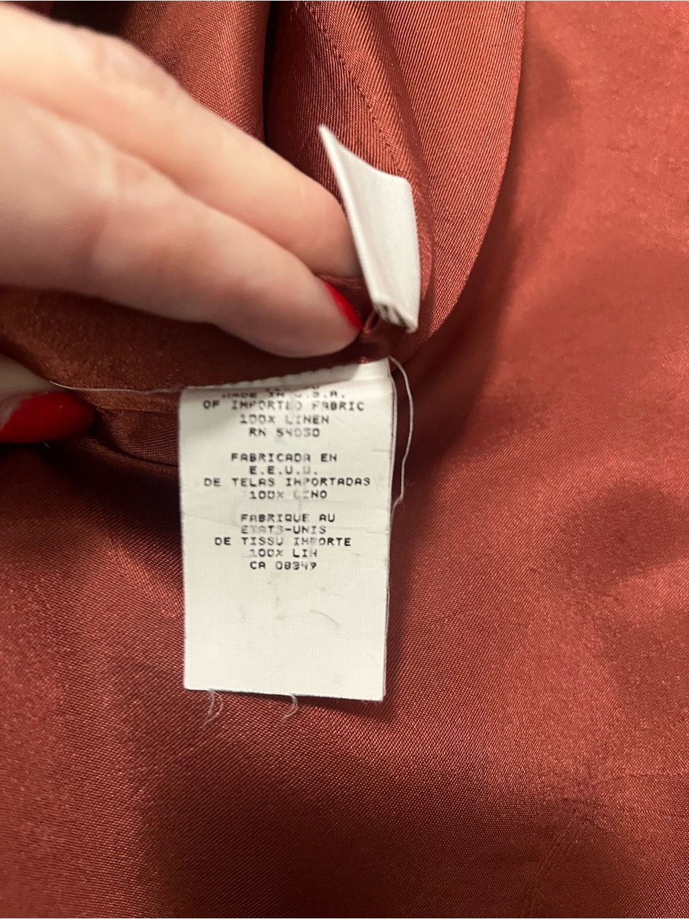 Vintage linen blazer - Picture 7 of 8